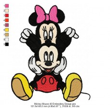Mickey Mouse 40 Embroidery Design